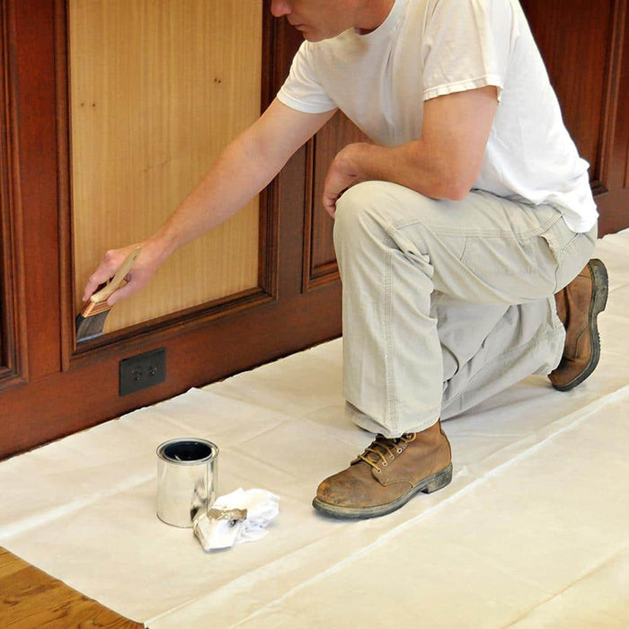 Canvas Cloth 4 ft. x 10 ft. White Non-Woven Double Guard 2