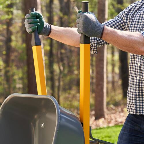 Wheelbarrow 6 cu. ft. with Steel Handles and Flat Free Tire