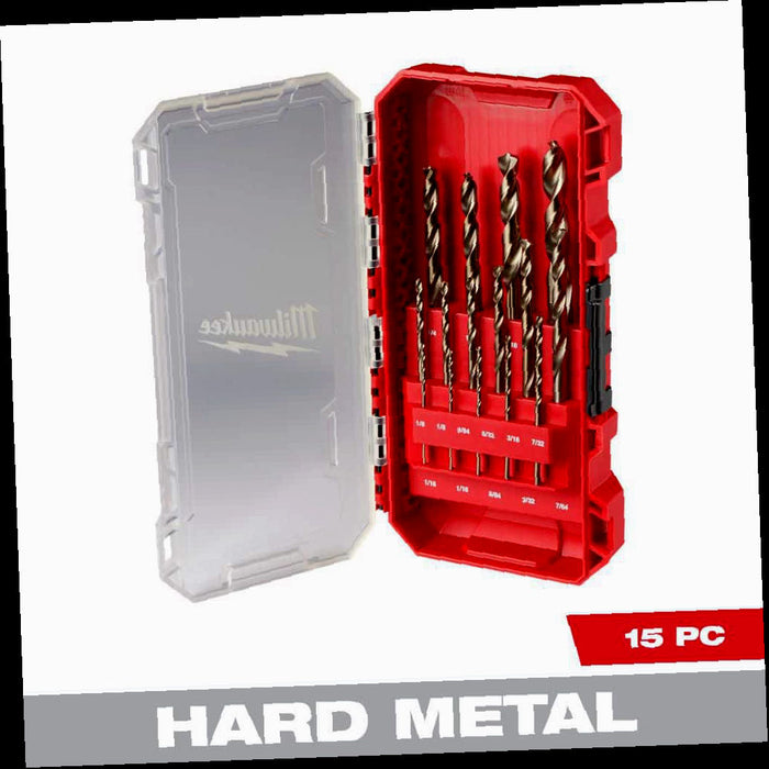 Cobalt Red Helix Drill Bit Set for Drill Drivers (15-Piece)
