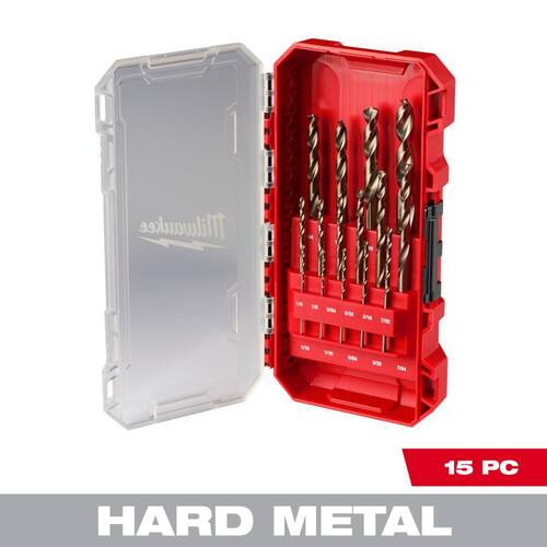 Cobalt Red Helix Drill Bit Set for Drill Drivers (15-Piece)