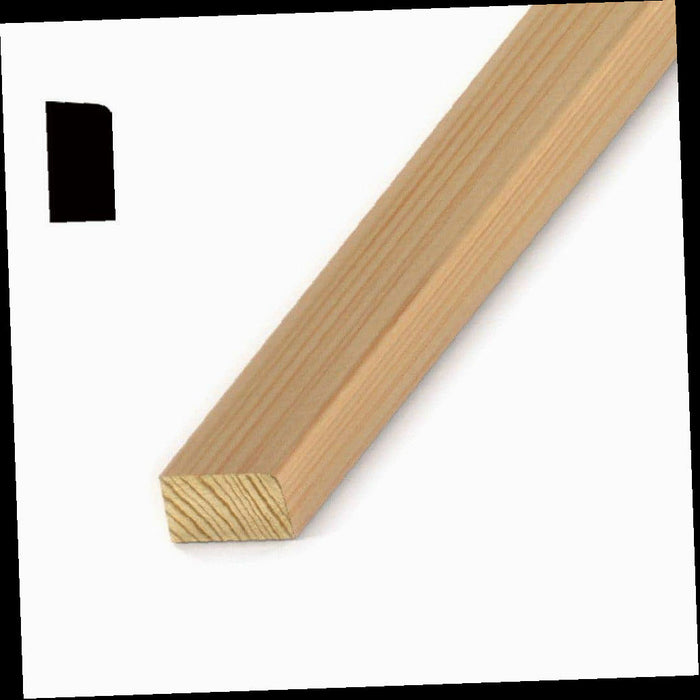Pine Stop Moulding 3/8 in. x 3/4 in. Round Edge, 7 ft.