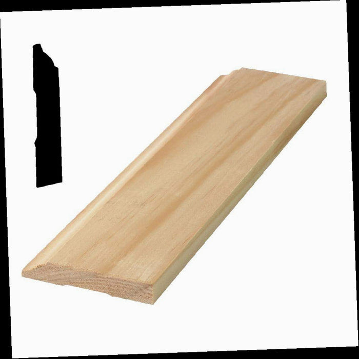 Base Moulding 1/2 in. x 3-1/4 in. Solid Pine WM 6330, 14 ft.