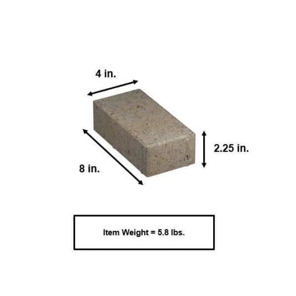 Concrete Paver 4 in. x 2.36 in. x 2.25 in Victorian Concrete 2