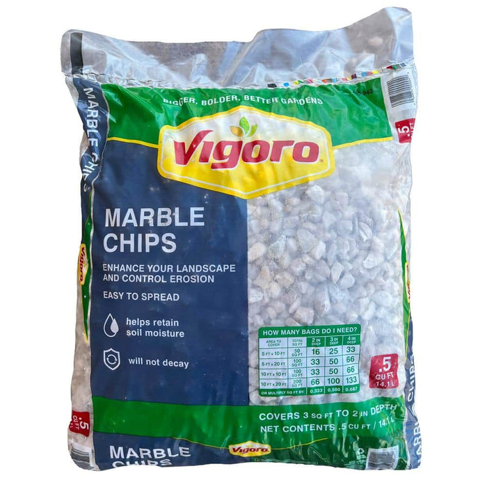 Landscape Rocks 0.25 in. - 1.25 in. (Bagged: 0.5 cu.ft., 50 lbs.) Marble Chip 4