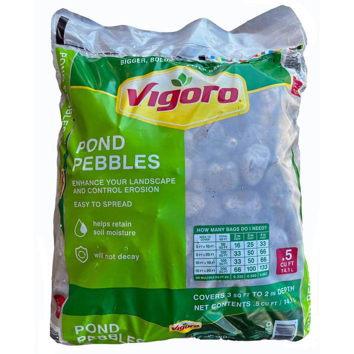 Landscape Pebbles 0.25 in. - 1.25 in. (Bagged: 0.5 cu.ft., 48 lbs.)  Pond Pebble 4