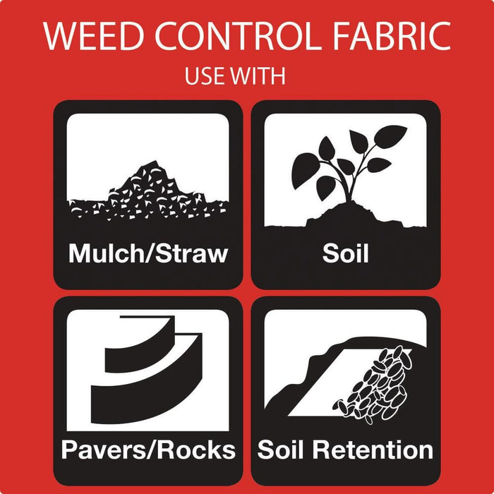 Weed Barrier 6 ft. x 100 ft.  Woven Polypropylene Ground Cover Landscape Fabric 2