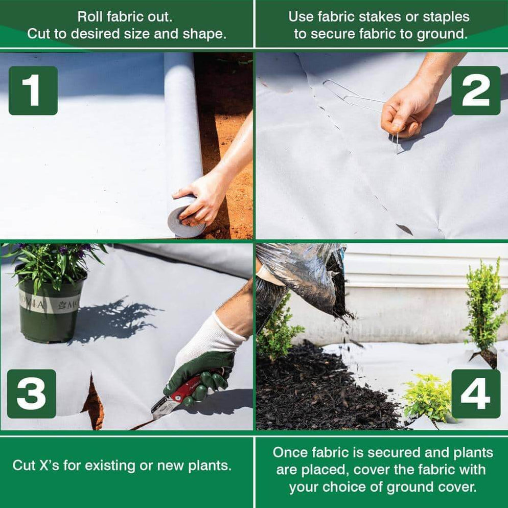 Weed Barrier 4 ft. x 200 ft. Heavy Duty Matrix Grid Landscape Fabric