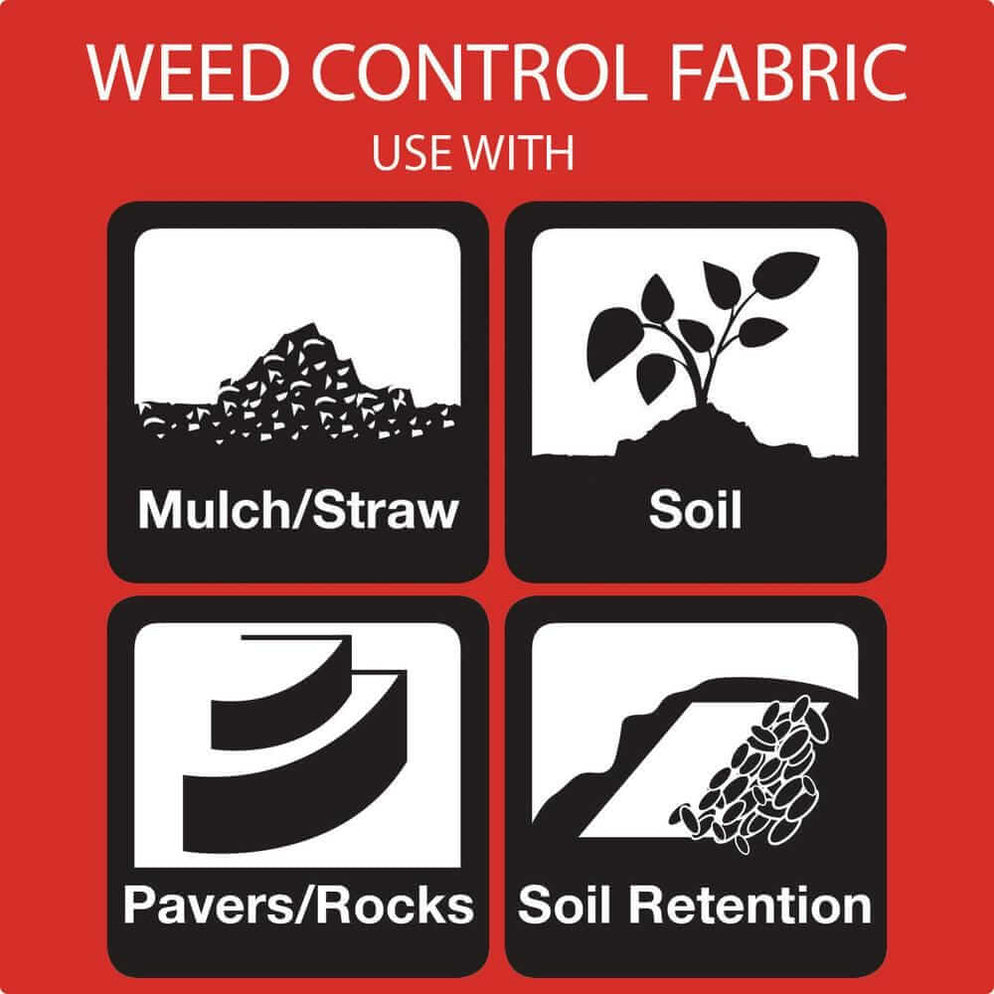 Weed Barrier 4 ft. x 200 ft. Heavy Duty Matrix Grid Landscape Fabric