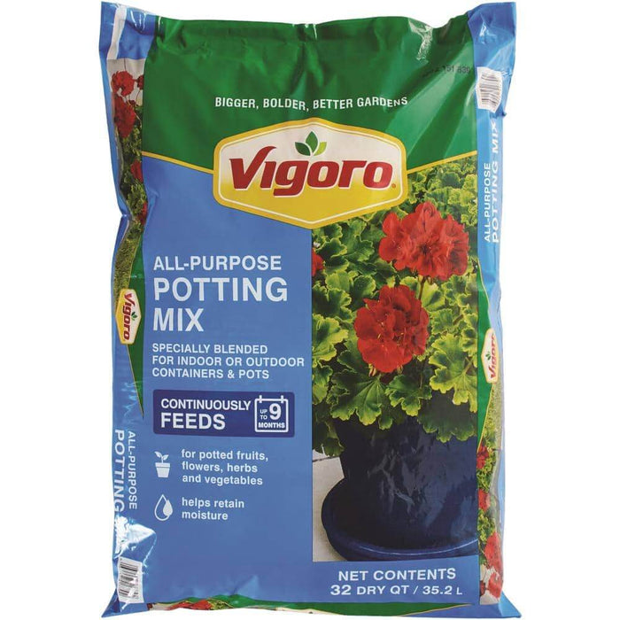 potting soil or potting mix for vegetables Potting Mix 32 Qt. All Purpose Soil for Indoor or Outdoor Use for Fruits Flowers Vegetables and Herbs Vigoro