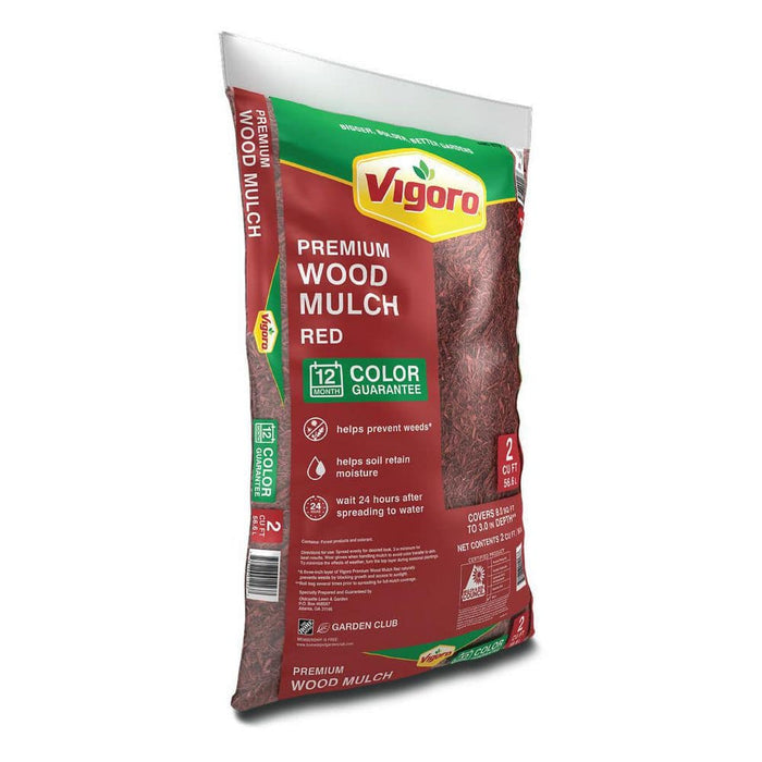 Wood Mulch Red 2 cu.ft. Premium Shredded Bagged Vigoro 8