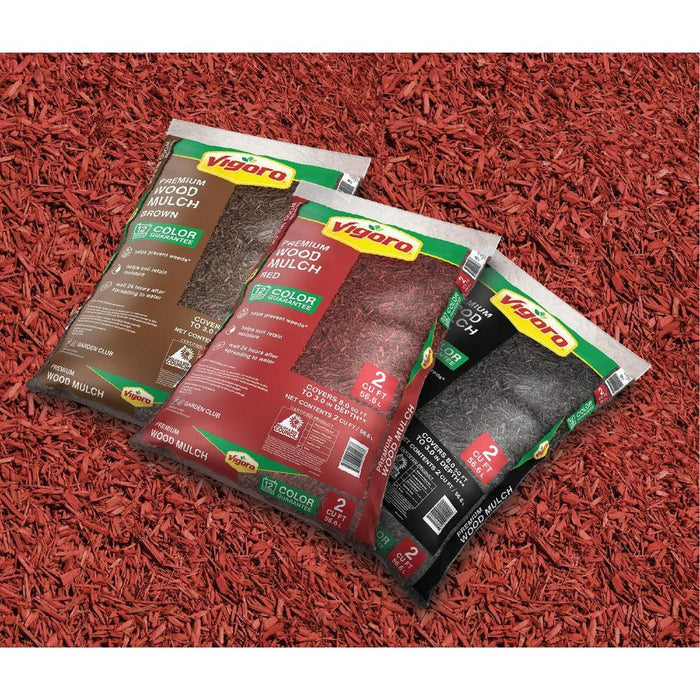 Wood Mulch Red 2 cu.ft. Premium Shredded Bagged Vigoro 2