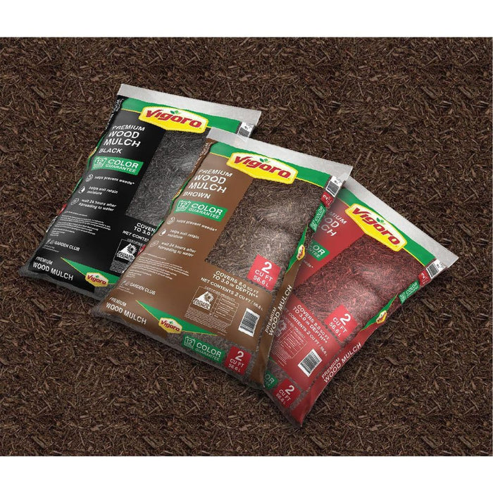 Wood Mulch Brown 2 cu.ft. Premium Shredded Bagged Vigoro 2