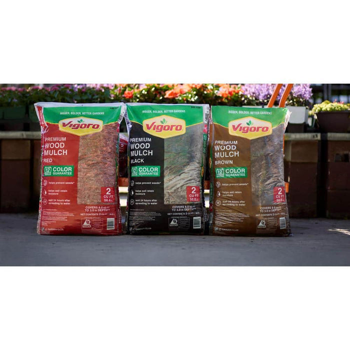 Wood Mulch Black 2 cu.ft. Premium Shredded Bagged Vigoro 5