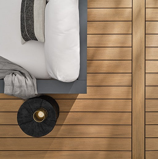 Composite Decking 1 in. x 6 in. x 20 ft. Wathered Teak Square Edge Board