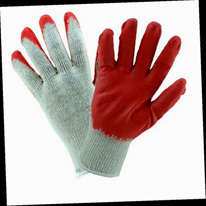 Knit Gloves Large Economy Latex Coated 6-Pack