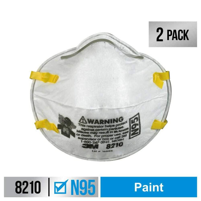 Disposable Respirator Mask Paint Prep Sanding  (2-Pack) N96 2