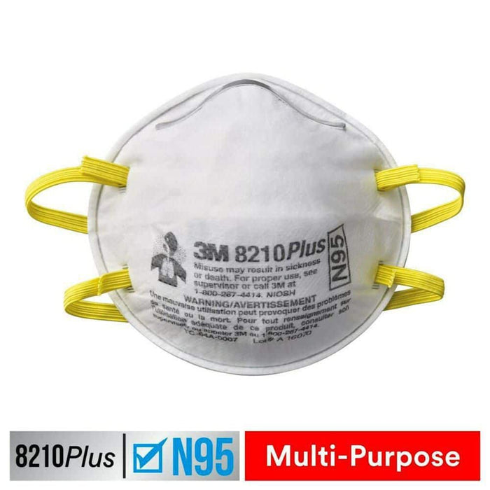 Disposable Respirator Mask Sanding and Fiberglass (20-Pack) N95 8210+ 2