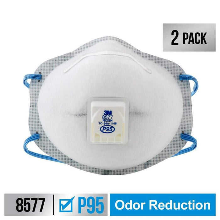 Disposable Respirator Mask with Cool Flow Valve Paint Odor (2-Pack) P95 8578 2