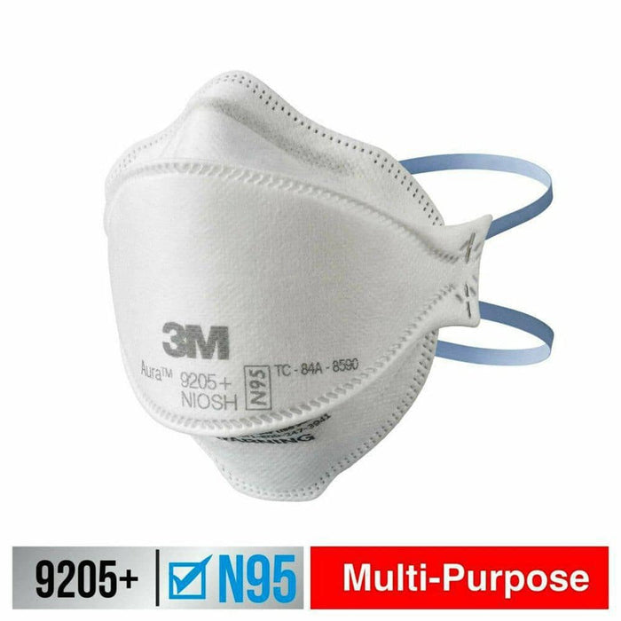 Disposable Respirator Mask Foldable Aura Particulate (10-Pack) N95 9205+ 2