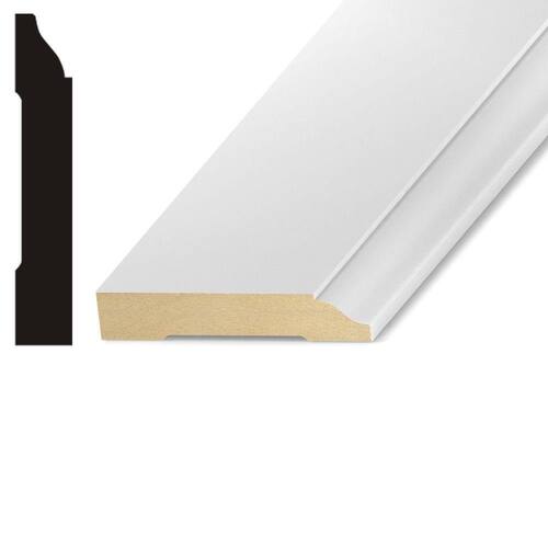 MDF Baseboard Moulding 9/16 in. x 3-1/4 in. x 12 ft. Primed Medium Density Fiberboard with Pro Pack LWM 623 (10-Pack), 10 ft.