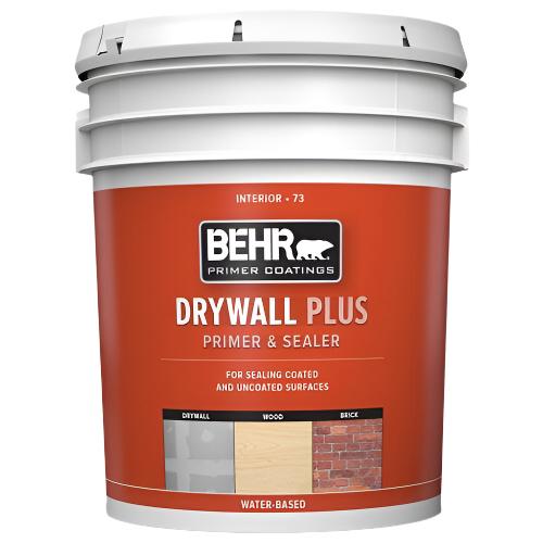 Interior Primer and Sealer, Acrylic Drywall Plus, White, 5 Gal.