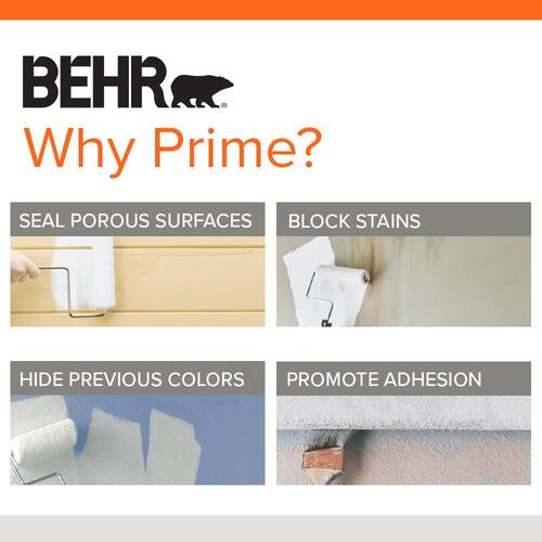 Interior Primer and Sealer, Acrylic Kitchen, Bath & Trim Stain-Blocking, White, 1 qt.