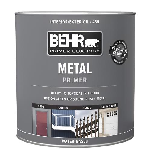 Interior/Exterior Primer, Metal, White, 1 qt.