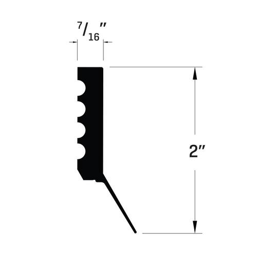 Vinyl Composite 7/16 in. x 2 in. x 9 ft. Garage Doorstop Moulding