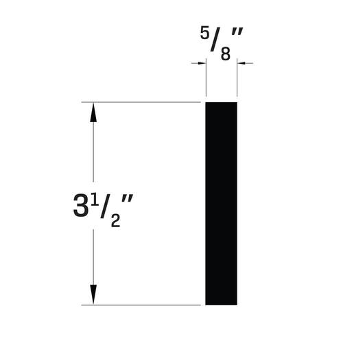 PVC Composite Casing 5/8 in. x 3 1/2 in. x 8 ft. Painted