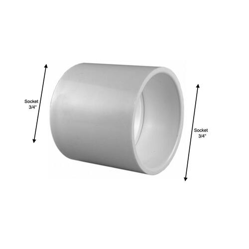 PVC Coupling 3/4 in. x 3/4 in. Underground Rated PSI-480 (50-Pack)