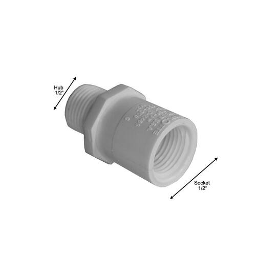 PVC Schedule 40 Riser 1/2 in. x 1/2 in. MPT x FPT