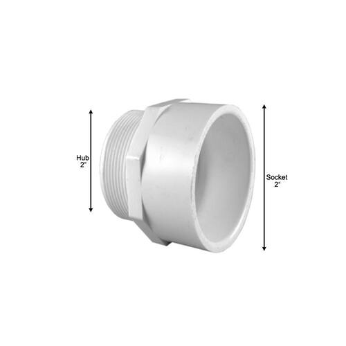 PVC Schedule 40 Male Adapter 2 in. MPT x S 1pc.