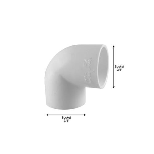 PVC Fitting 90-Degree Elbow 3/4 in. x 3/4 in. Underground Rated PSI-480 (35-Pack)