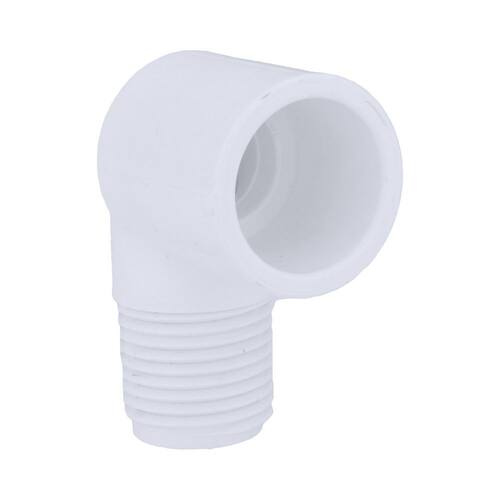 PVC 90-degree MPT x S Street Elbow Fitting 1/2 in. Schedule 40