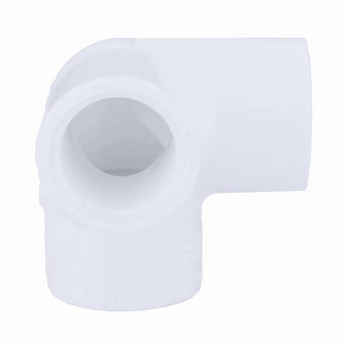 PVC Elbow 1 in. x 1 in. 90 Degree with Side Outlet Socket x Hub