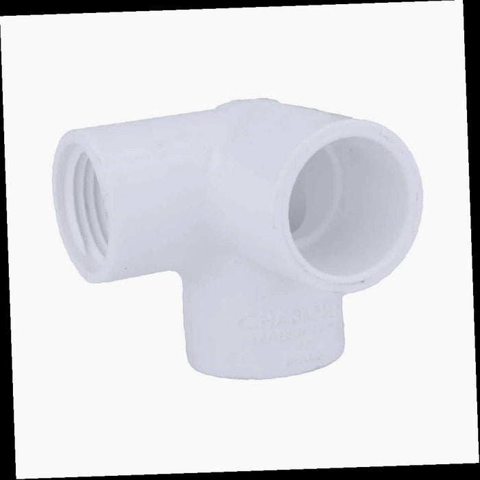 PVC Elbow 1 in. x 1 in. 90 Degree with Side Outlet Socket x Hub