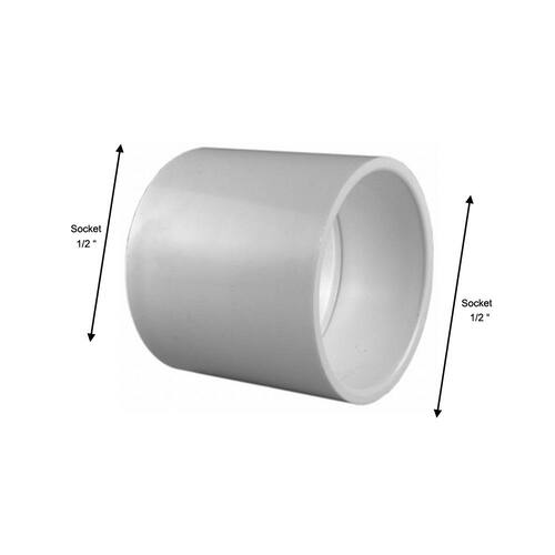 PVC Coupling 1/2 in. x 1/2 in. Underground Use PSI-600