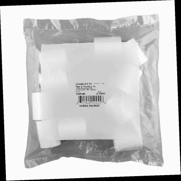 PVC Coupling Schedule 40 3/4 in. S x S White (10-Pack)
