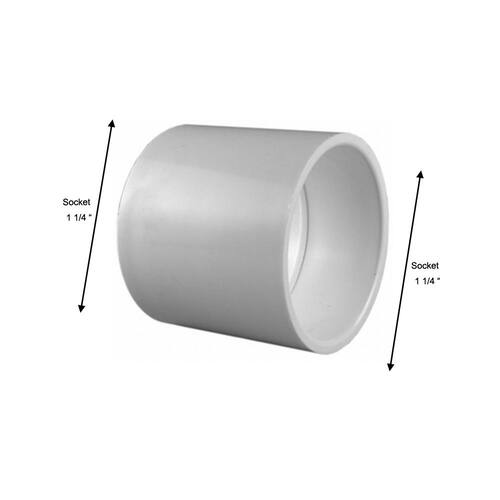 PVC Coupling 1-1/4 in. x 1-1/4 in. Underground Use PSI-370