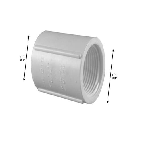 PVC Coupling 3/4 in. x 3/4 in. Underground Use PSI-240 Female