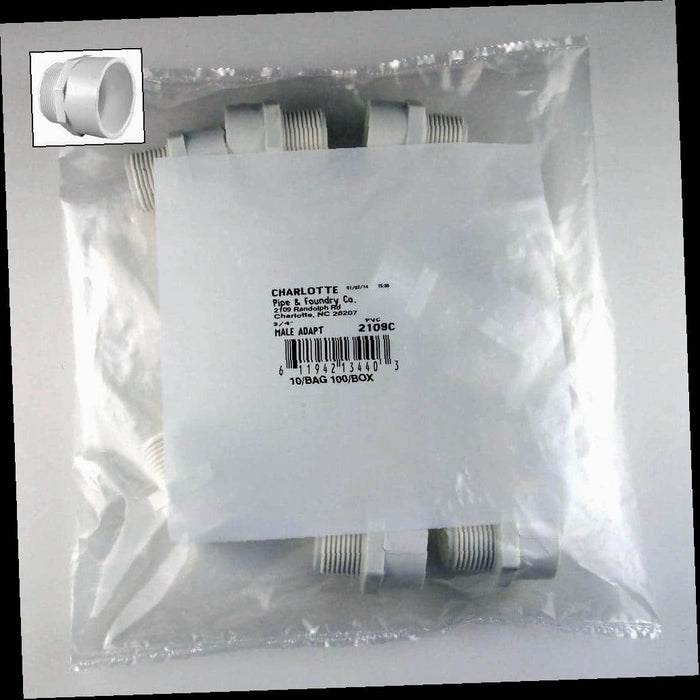 PVC Sch. 40 Male Adapter 3/4 in. S x MPT (10-Pack)