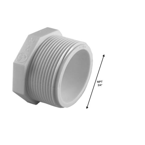 PVC Plug 3/4 in. Schedule 40 MPT