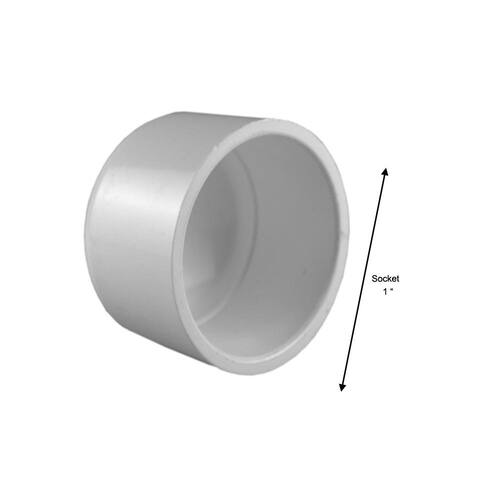 PVC Socket Pressure Cap 1 in. Schedule 40