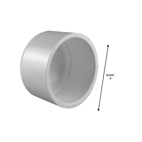 PVC Pressure Cap Schedule 40 2 in. Socket 1pc.