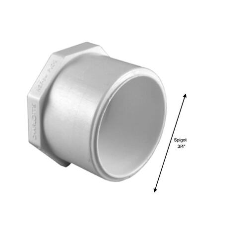 PVC Plug 3/4 in. Threaded PSI-480 5