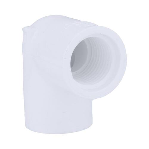 PVC Schedule 40 90-Degree S x FIP Elbow Fitting 1/2 in.