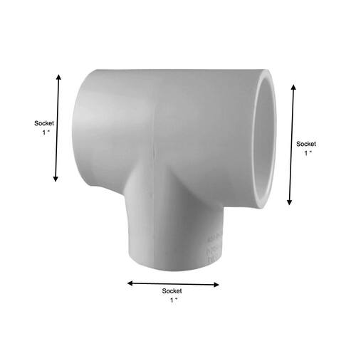 PVC Tee 1 in. x 1 in. x 1 in. Underground Use PSI-450