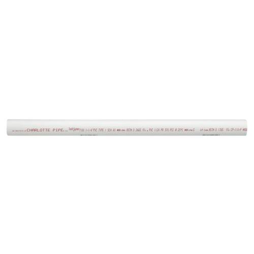 PVC Pipe 1-1/4 in. x 2 ft. DWV Sch. 40