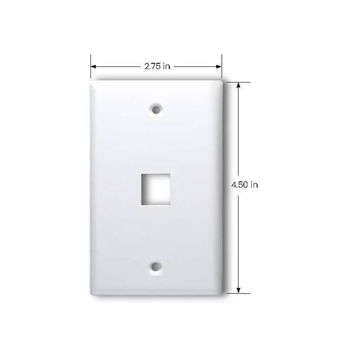 Plastic Wall Plate 1-Port 1-Decorator/Rocker/1-Duplex White (1-Pack)