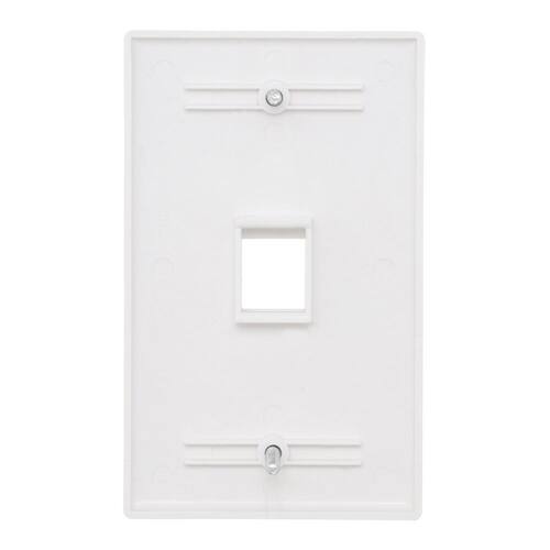 Plastic Wall Plate 1-Port 1-Decorator/Rocker/1-Duplex White (1-Pack)